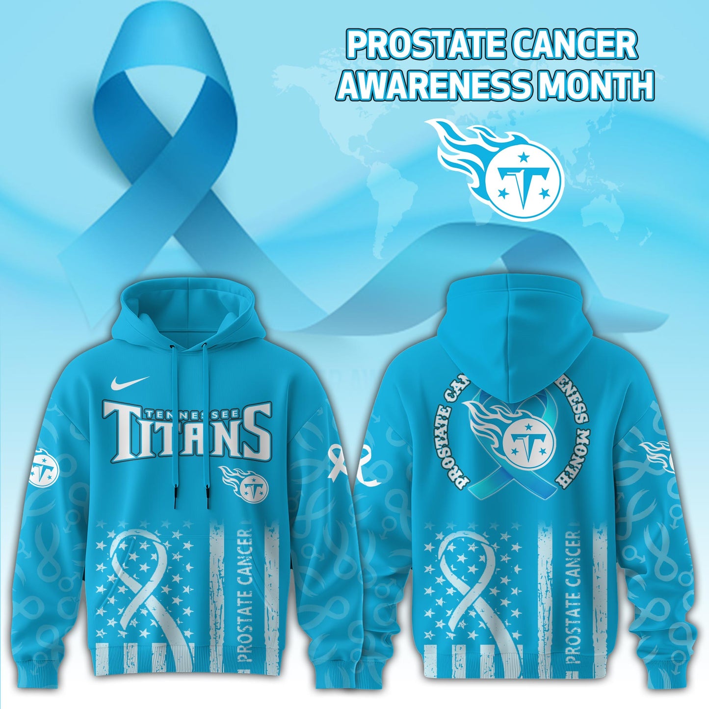 Tennessee Titans x Prostate Cancer Awareness Hoodie Edition