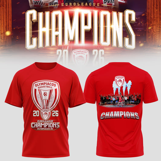 THE 2026 EUROLEAGUE CHAMPIONS – OLYMPIACOS Tee