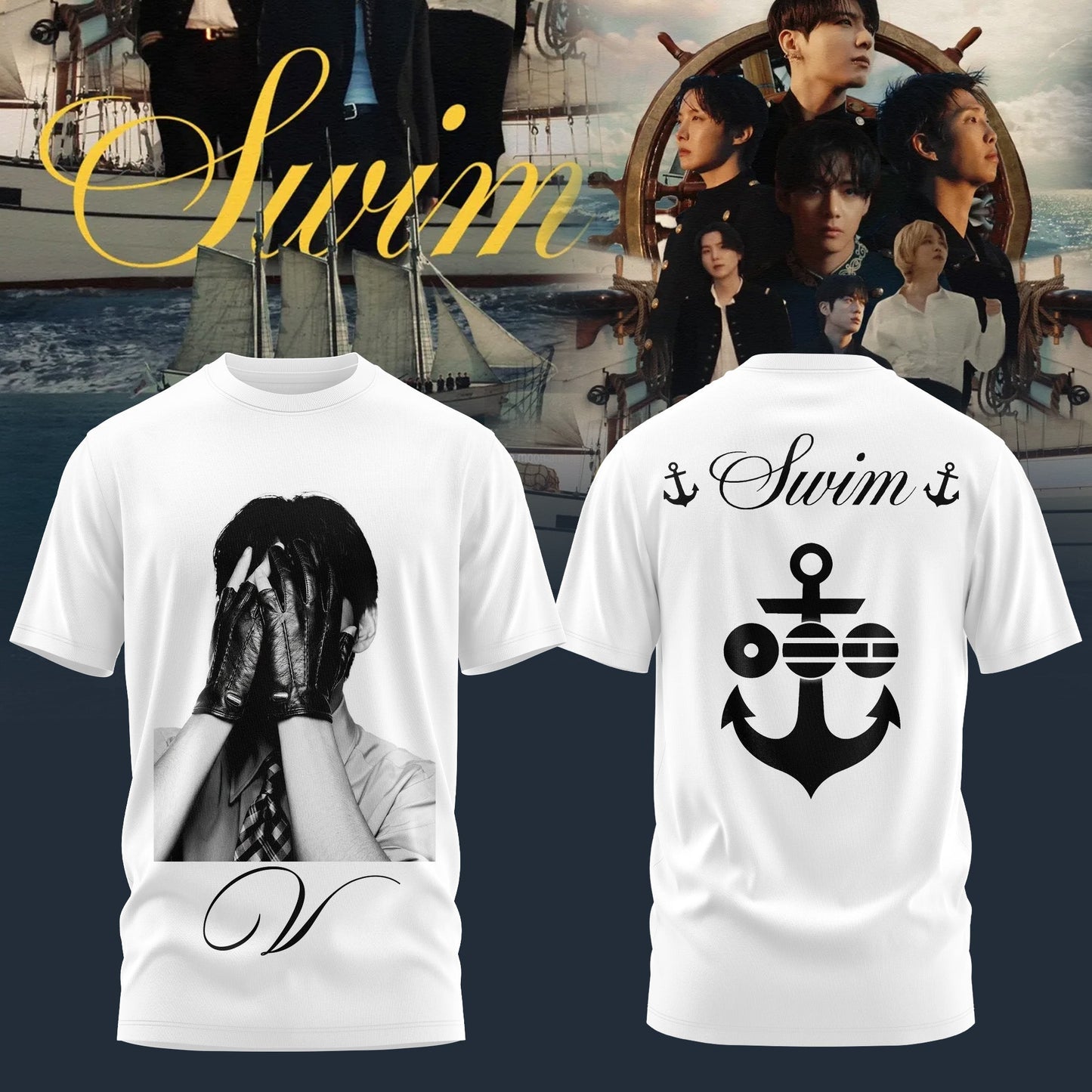 BTS “ Swim Arirang Album Mixed Mesh Shirt - V