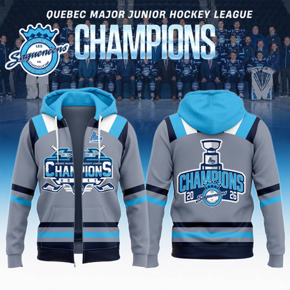 Chicoutimi Saguenéens 2026 QMJHL Champions ZipHoodie Limited Edition