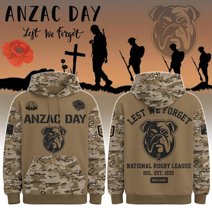 Canterbury-Bankstown Bulldogs “ Anzac Day Hoodie