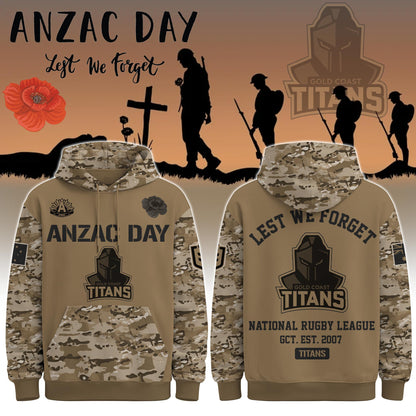 Gold Coast Titans “ Anzac Day Hoodie