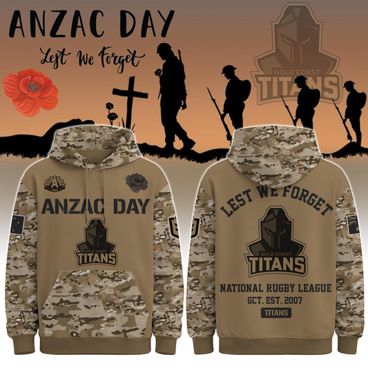 Gold Coast Titans “ Anzac Day Hoodie