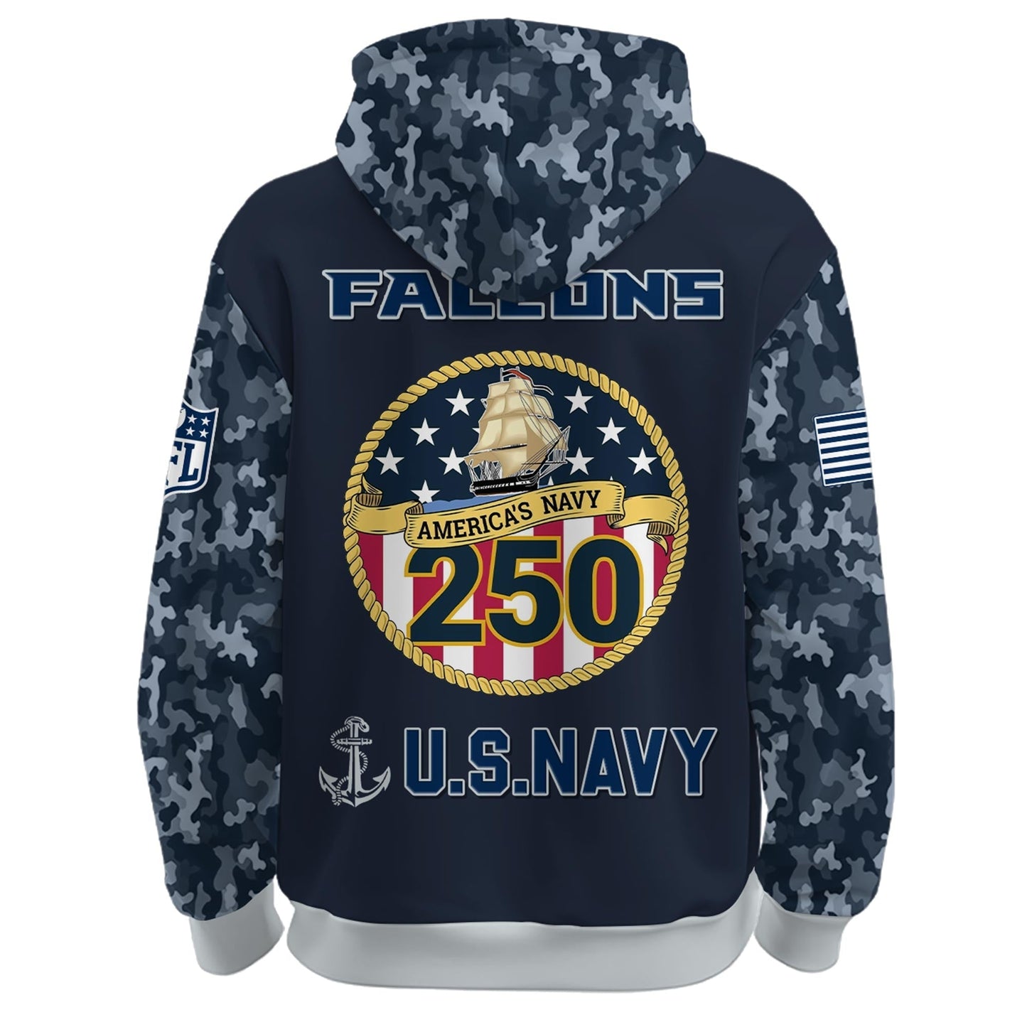 Atlanta Falcons Navy 250th Birthday Hoodie Limited Edions