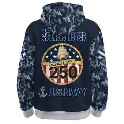 Pittsburgh Steelers Navy 250th Birthday Hoodie Limited Edions