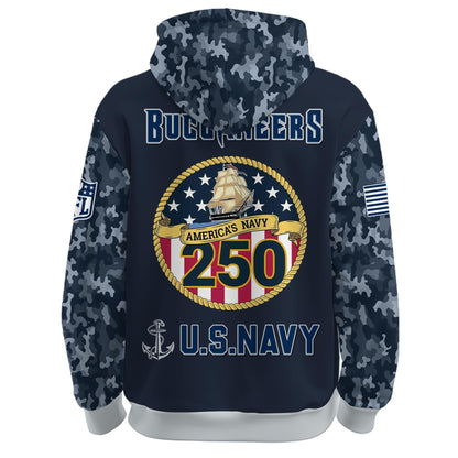 Tampa Bay Buccaneers Navy 250th Birthday Hoodie Limited Edions