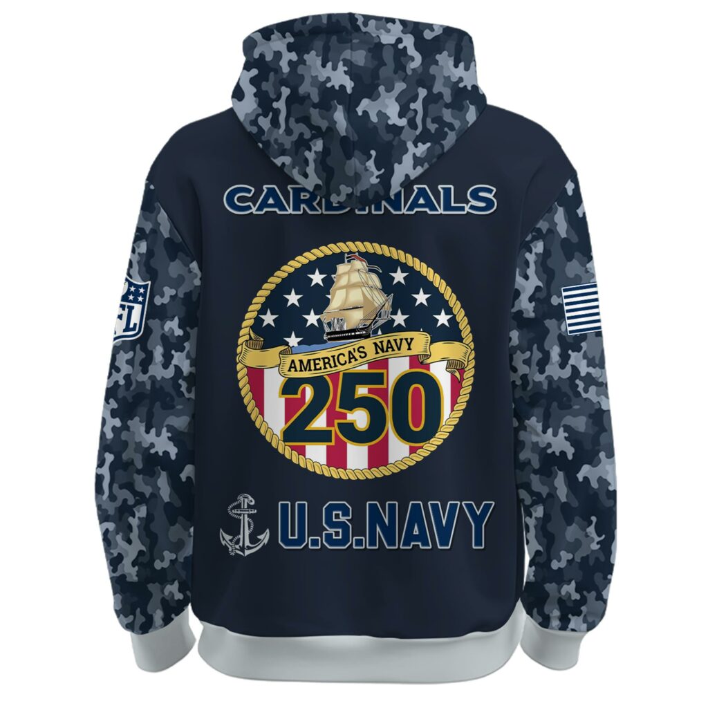Arizona Cardinals Navy 250th Birthday Hoodie Limited Edions