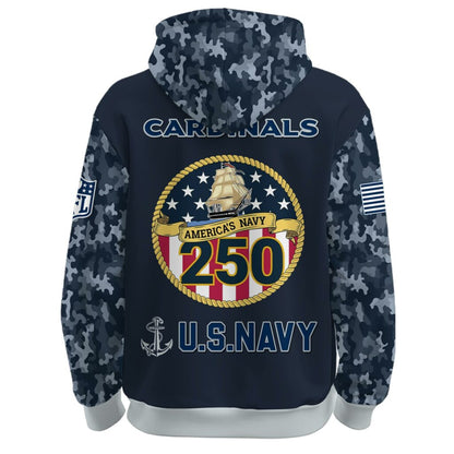 Arizona Cardinals Navy 250th Birthday Hoodie Limited Edions