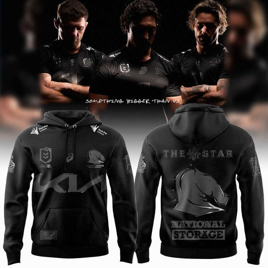 Limited Brisbane Broncos Our 2025 Black Uniform Hoodie