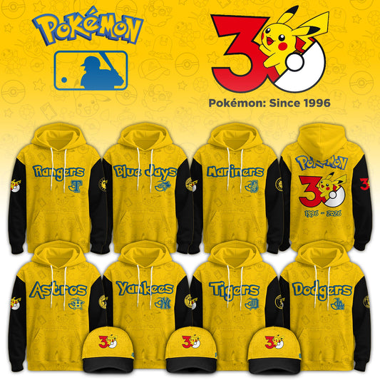 All Team MLB x Pokémon 30th Anniversary 2026 Hoodie