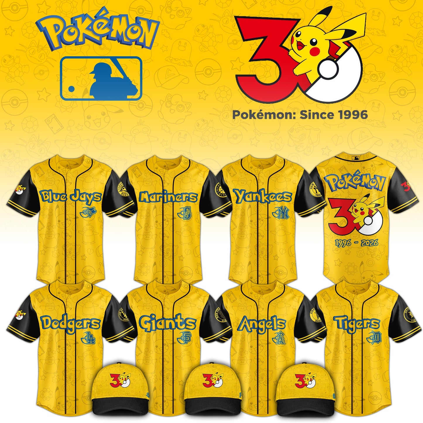 All Team MLB x Pokémon 30th Anniversary 2026 Jersey