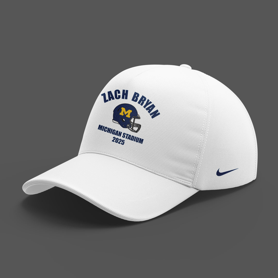 Limited Edition Michigan Fb Zach The Quittin™ Time Tour 2025 Michigan Stadium White Hoodie