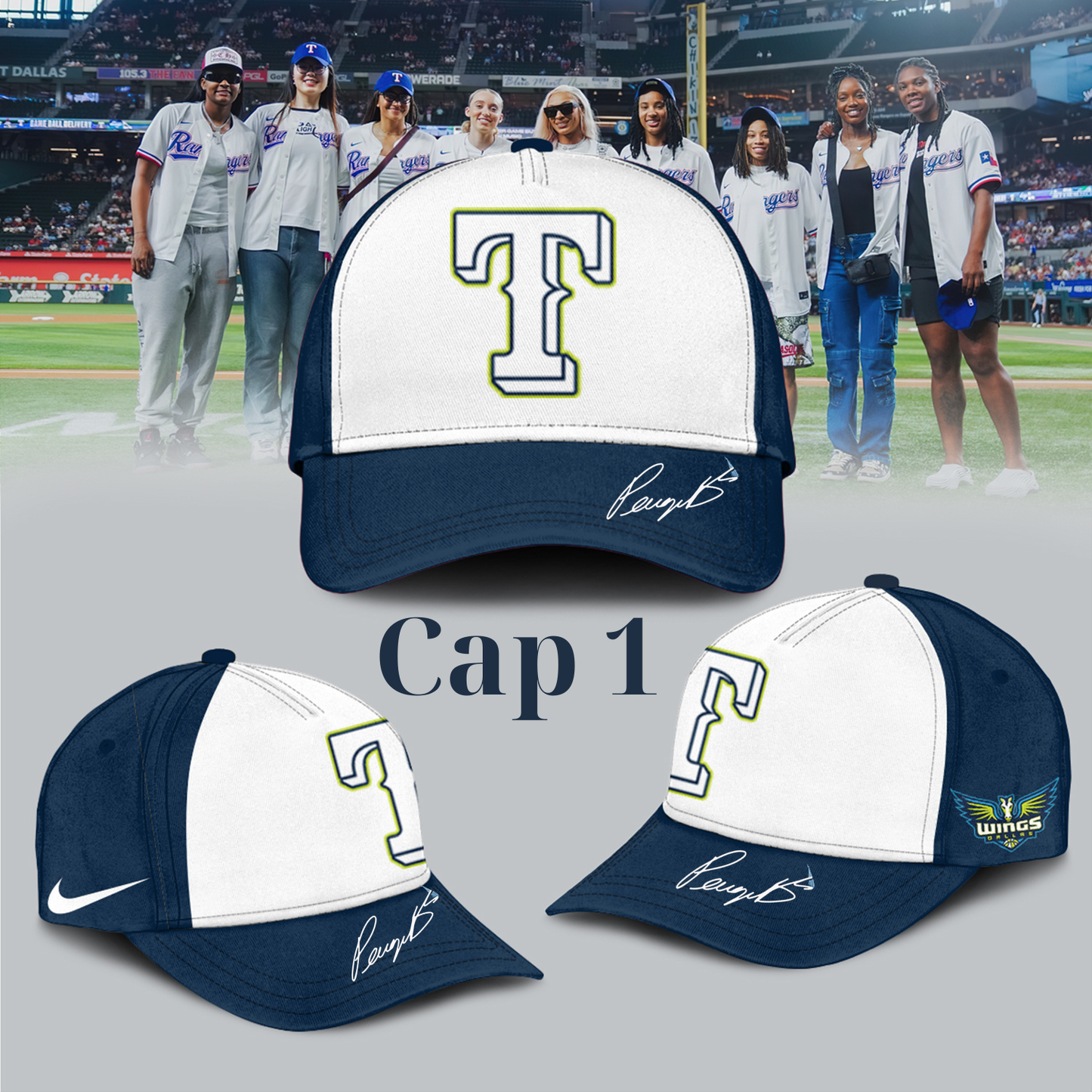 Texas Rangers _ Dallas Wings Jersey 2025 signature