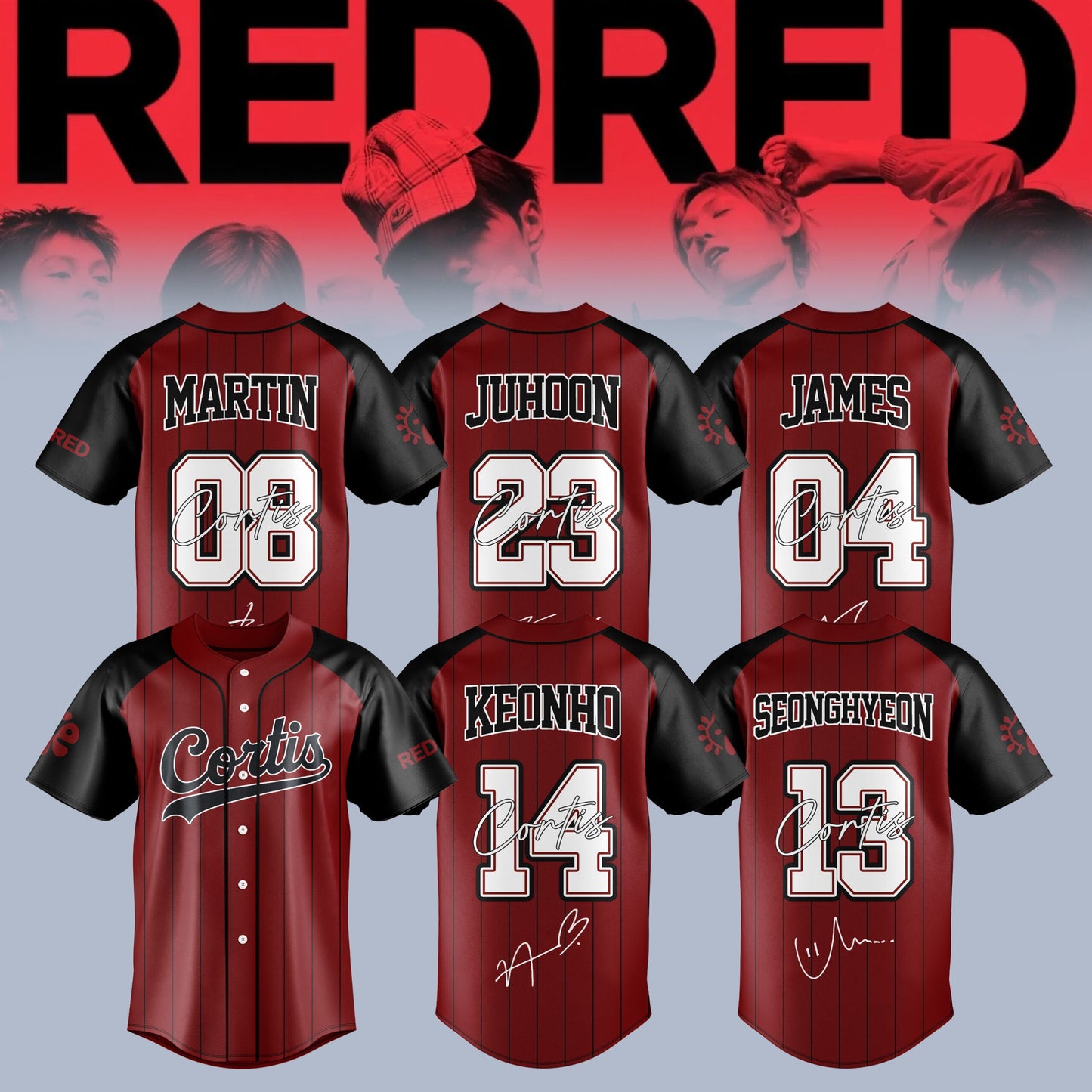 CORTIS: 2ND EP “GREENGREEN” – “REDRED” Exclusive Baseball Jersey