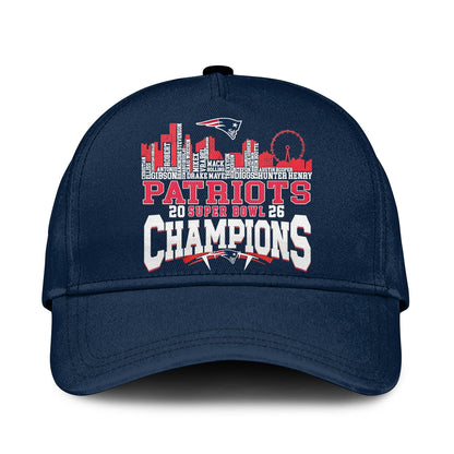 New England Patriots“ Super Bowl LX 2025 Champions T-Shirt