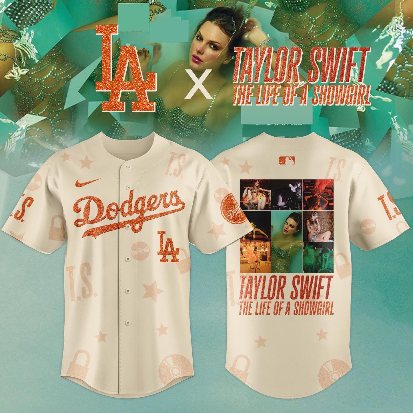 Los Angeles Dodgers x Taylor Swift The Life of a Showgirl 2025 Limited Editions Jersey