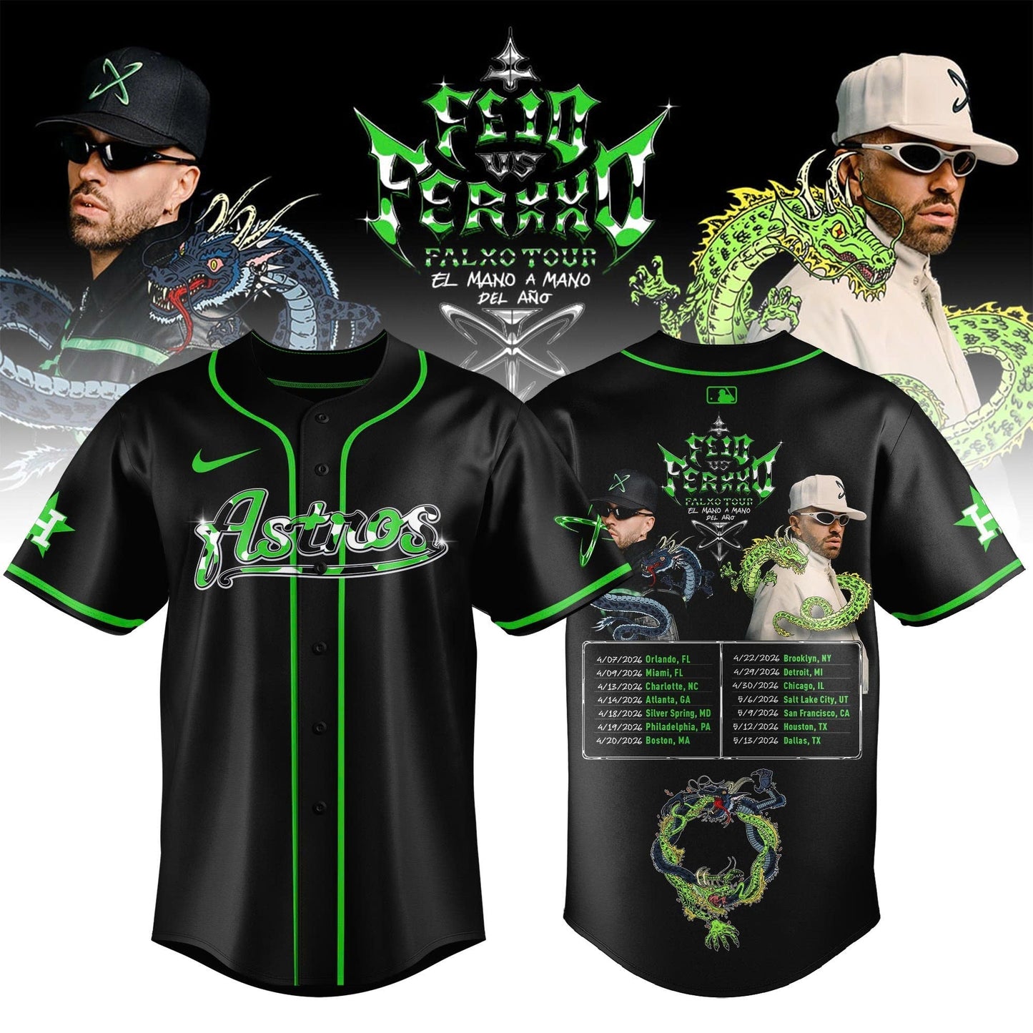 Houston Astros x FEID Falxo Tour 2026 Limited Edition Jersey
