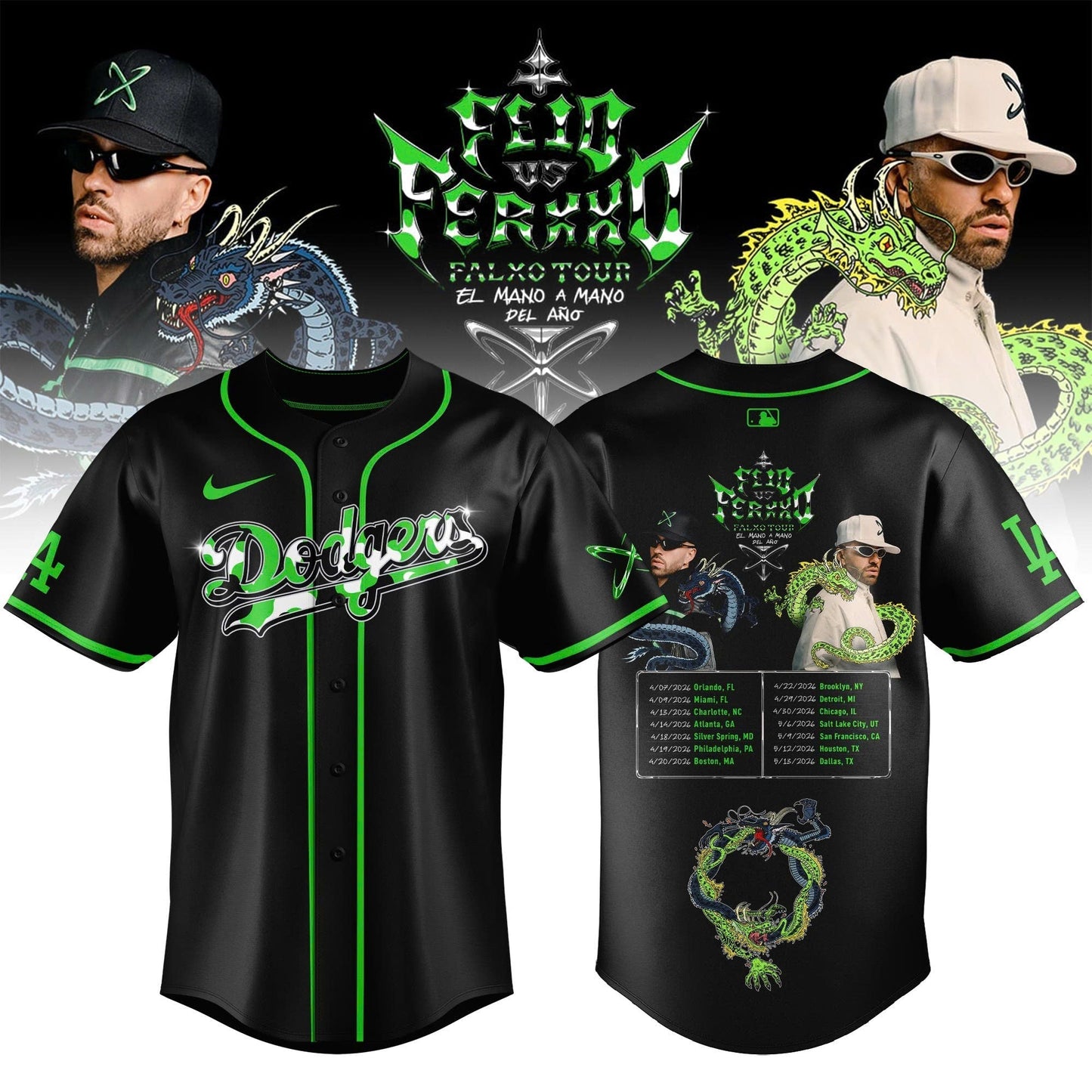 Los Angeles Dodgers x FEID Falxo Tour 2026 Limited Edition Jersey