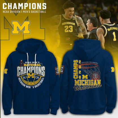 NCAA Basketball x Michigan Champions 2026 Limited Edition Hoodie