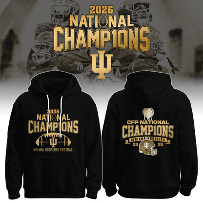Indiana Hoosiers National Champions 2025/26 Hoodie Gold Limited Edition + Selling Out Fast