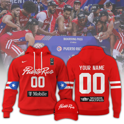 Puerto Rico Men National Basketball Team 2025 FIBA Hoodie Custom
