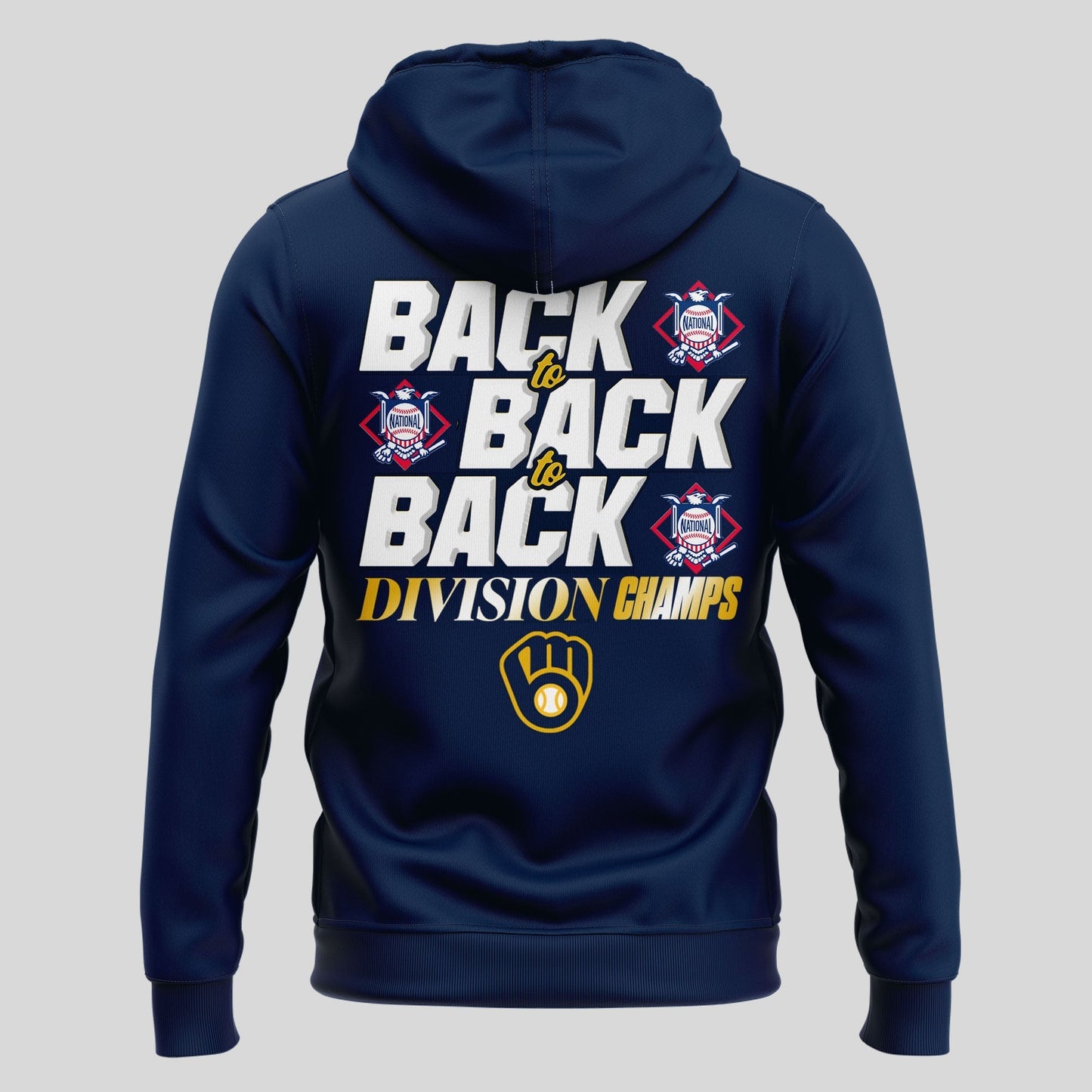 Men™s Milwaukee Brewers Fanatics Navy 2025 NL Central Division Champions Locker Room Hoodie