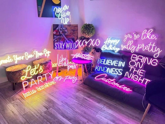 Custom Neon Sign | Aesthetic Neon Sign | Personalized Gifts | Wedding Sign | Wedding Neon Signs  | Custom Gift | Home & Wall Decor | Gifts