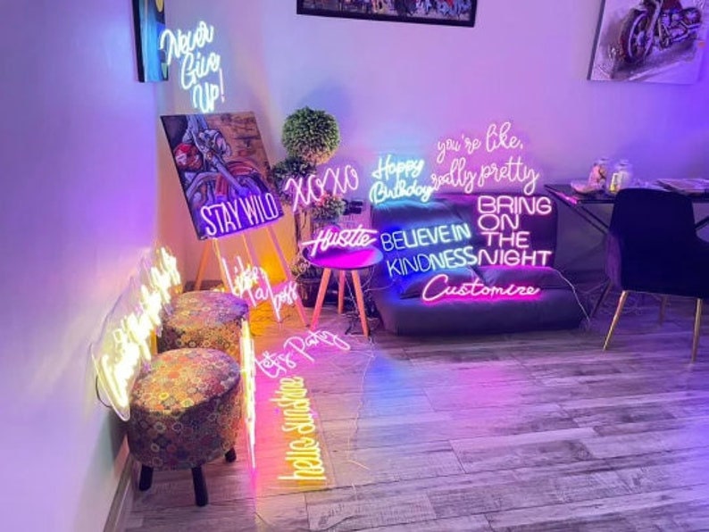 Custom Neon Sign | Aesthetic Neon Sign | Personalized Gifts | Wedding Sign | Wedding Neon Signs  | Custom Gift | Home & Wall Decor | Gifts