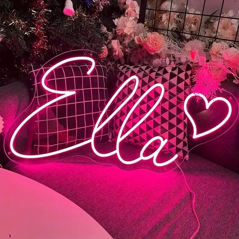 Custom Name Neon Sign for Kids Personalized Neon Sign for Bedroom Custom LED Lights Kids Room Decor, Home Decor Birthday Gift for Kids