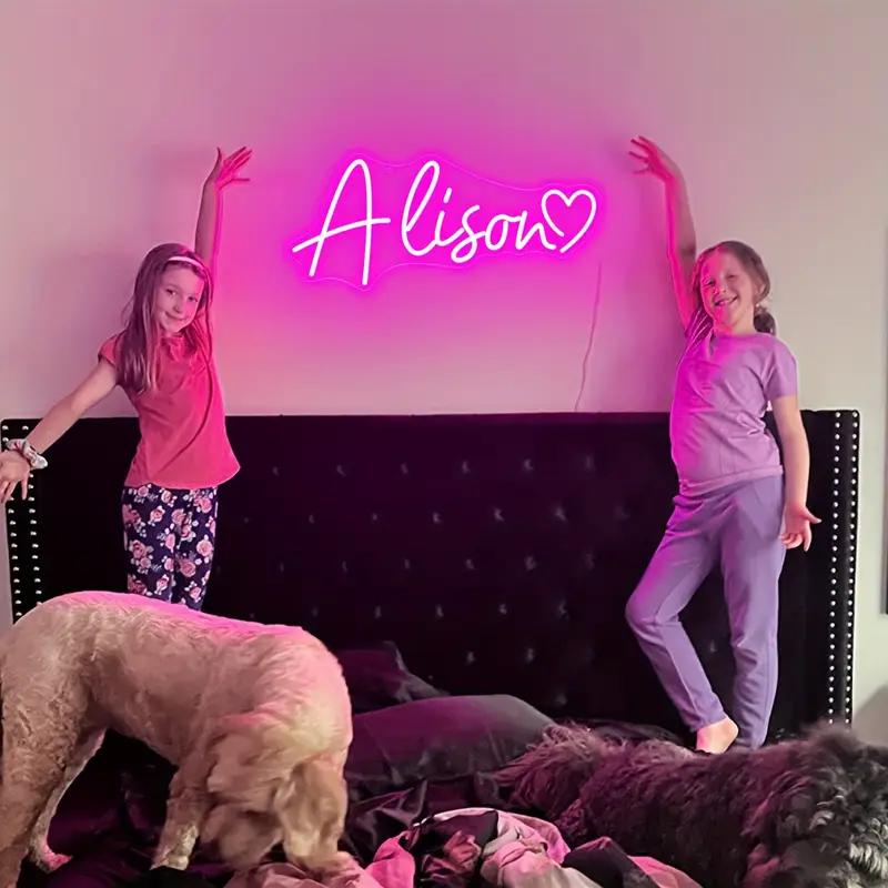 Custom Name Neon Sign for Kids Personalized Neon Sign for Bedroom Custom LED Lights Kids Room Decor, Home Decor Birthday Gift for Kids