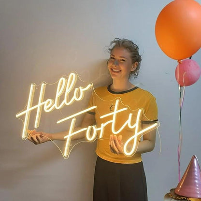 Custom LED Neon Sign for Birthday | Name & Age Light Up Sign | Party Backdrop Decor | Custom LED Light | Handmade Wall Light | Room Decor