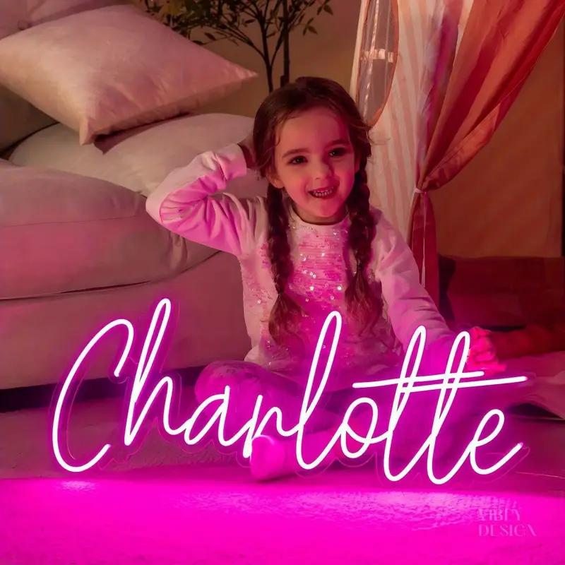 Custom Name Neon Sign for Kids Personalized Neon Sign for Bedroom Custom LED Lights Kids Room Decor, Home Decor Birthday Gift for Kids