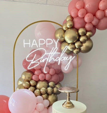 Custom Birthday Neon Sign, LED Neon Birthday Sign, Happy Birthday LED Sign, 50 & Fabulous Neon Sign, Party Sign, Aesthetic Event Décor