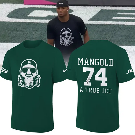 Special 2025 Limited Edition Nick Mangold Signature Tshirt For Fans New York Jets