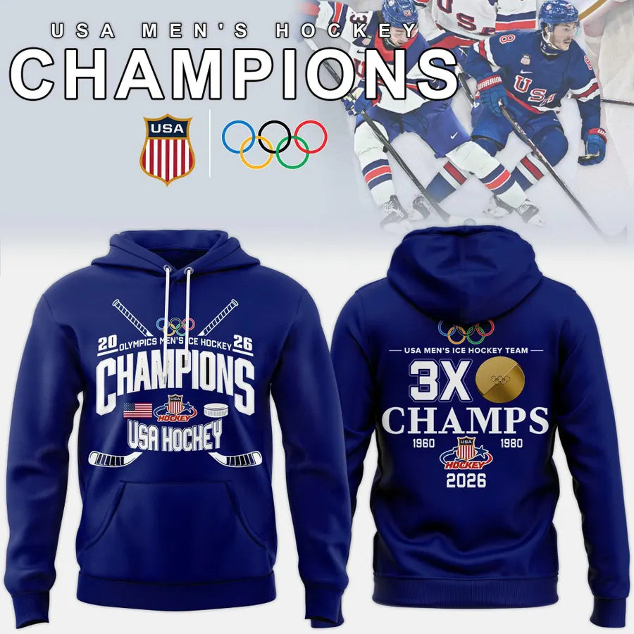 USA Men’s National ICE Hockey Team 2026 Olympic Gold Exclusive Hoodie