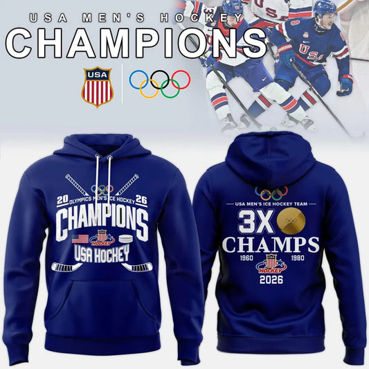 USA Men’s National ICE Hockey Team 2026 Olympic Gold Exclusive Hoodie
