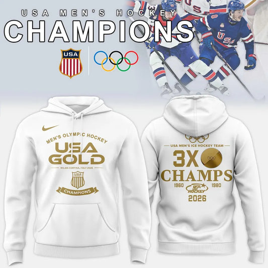 USA Men’s National ICE Hockey Team 2026 Olympic Gold Exclusive Hoodie