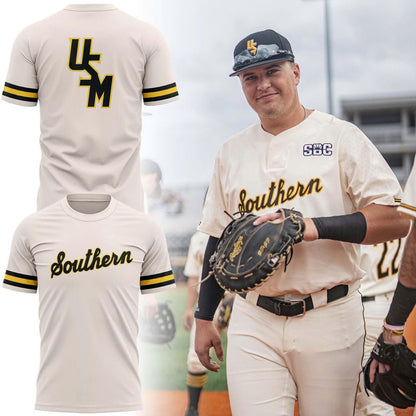 Southern Miss Baseball Throwback Uniform T-Shirt - Limited Edition