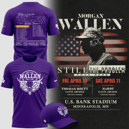 Minnesota Vikings 2026 Exclusive Morgan Wallen T-Shirt