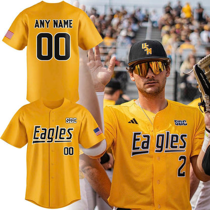 Southern Miss Baseball Golden Eagles Uniform Custom Jersey - Limited Edition