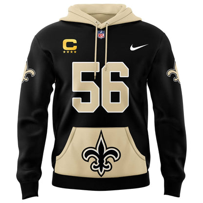New Orleans Saints Demario Davis #56 Saints Captain Hoodie