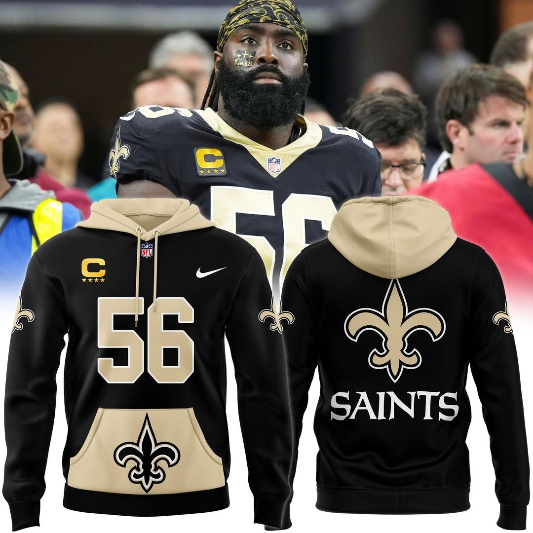 New Orleans Saints Demario Davis #56 Saints Captain Hoodie