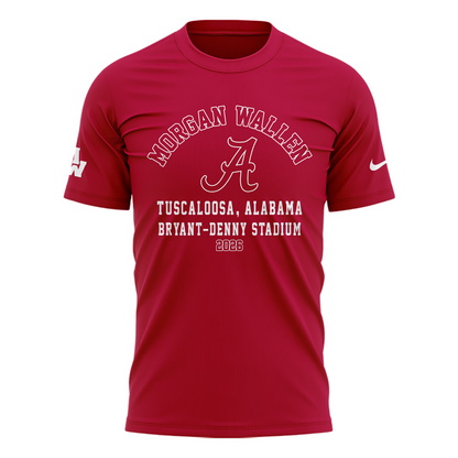Exclusive Morgan Wallen x Alabama Football T-Shirt "Still The Problem Tour 2026" for fans