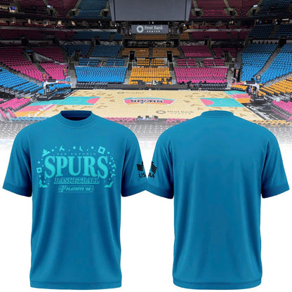 Exclusive T-Shirt Blue 2026 San Antonio Spurs Playoffs Round 2 Game 1