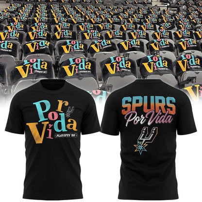 Official San Antonio Spurs 2026 Playoff Game 5 Black T-Shirts