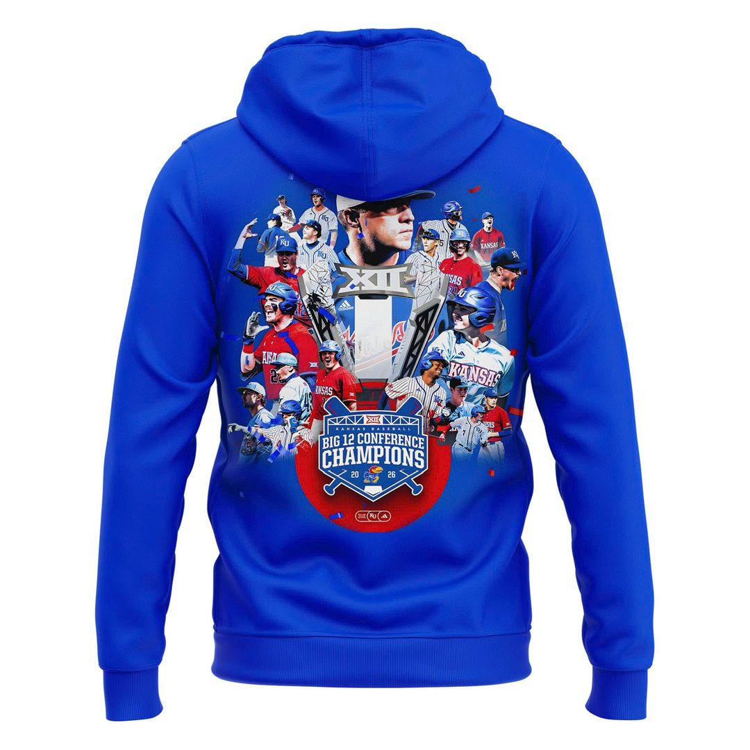 Unisex adidas Royal Kansas Jayhawks 2026 Big 12 Baseball Regular Season Champions Hoodie