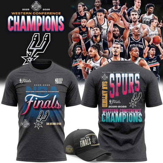 Official San Antonio Spurs 2026 NBA Finals Western Conference Champions Locker Room