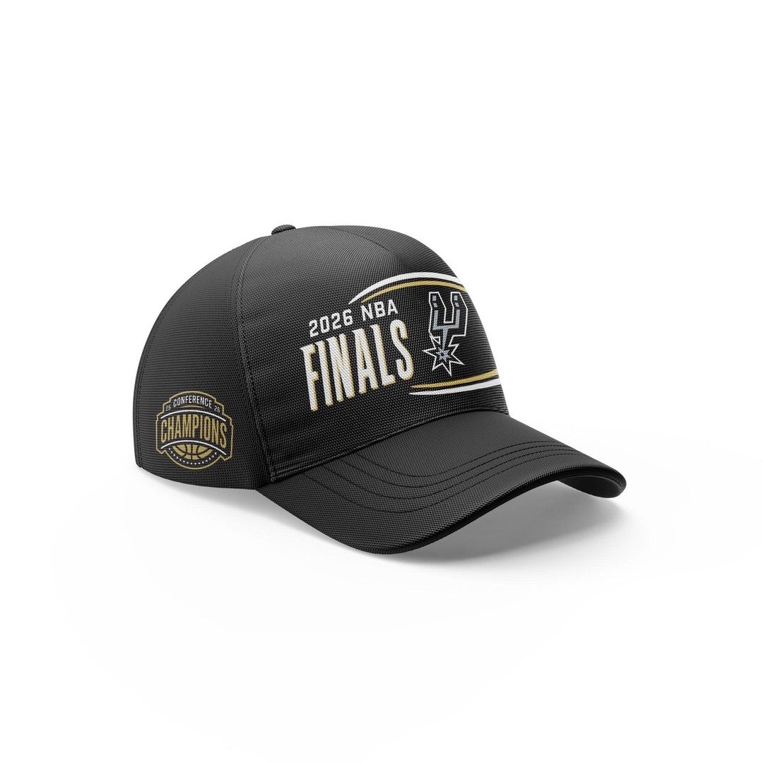 San Antonio Spurs Fanatics Black 2026 NBA Western Conference Champions Stacked Block T-Shirt-Black