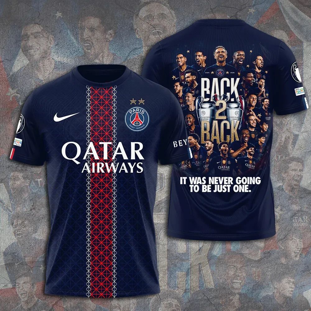 PSG 2026 Back To Back Champions Of Europe Limited Home Jersey