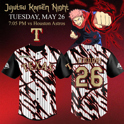 Texas Rangers x Jujutsu Kaisen ‘Yuji Itadori’ Night 2026 Jersey
